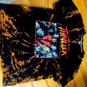 Bleached Michael Jackson thriller T-shirt